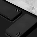 Силиконов Калъф за SAMSUNG A41, Liquid Soft Case, Черен