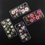Силиконов Калъф с Цветя за iPhone XR, 4SMARTS Glamour Bouquet Case, Сребро/Лилав