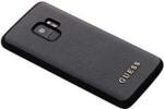 Луксозен Кожен Калъф за SAMSUNG S9 Plus, GUESS Leather Case, Черен