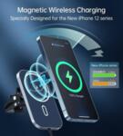 Безжично Зарядно-Стойка за Кола за iPhone 12, CHOETECH Wireless Car Charger 15w, Черен