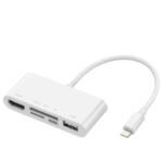 Адаптор за iPhone и iPad, 4SMARTS 5in1 Hub Lightning to USB/SD/HDMI, Бял