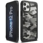 Противоударен Хибриден Калъф за iPhone 12/Pro, RINGKE Fusion X Camouflage Case, Черен