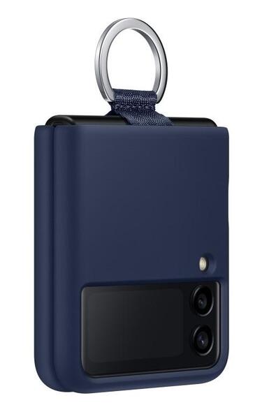 Оригинален Силиконов Калъф за SAMSUNG Z Flip 3, Silicone Ring Cover Case  EF-PF711TNE, Син » Mytel.bg
