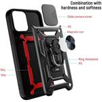 Калъф със Стойка-Пръстен за iPhone 13, Kickstand Camera Case, Черен