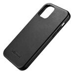 Magsafe Калъф от Естествена Кожа за iPhone 12/Pro, iCarer Leather Case, Черен