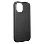 Magsafe Калъф от Естествена Кожа за iPhone 12/Pro, iCarer Leather Case, Черен