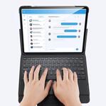 Калъф с Клавиатура за iPad Pro 12.9 2021-2018, DUX DUCIS Touchpad Keyboard Case, Черен