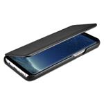 Калъф от Естествена Кожа за SAMSUNG S8, iCarer Leather Book Case, Черен
