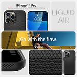 Противоударен Калъф за iPhone 14 Pro Max, SPIGEN Liquid Air Case, Черен