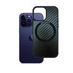 Magsafe Калъф за iPhone 14 Pro Max, 4SMARTS Carbon Ultimag Case, Черен