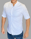 Мъжка риза -  WHITE MILITARY COLLAR