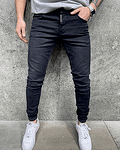 Мъжки изчистени дънки - Dark Grey Simple jeans - A7695