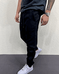 Мъжки панталон - Black  baggy style - A7007