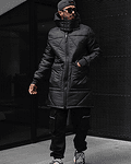 Мъжко зимно яке  - LONG COAT BLACK LMITED EDITON  - B7003