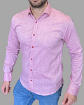 Мъжка ленена риза - PINK FLAX SHIRT