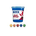 MILAN Тесто за моделиране Soft Dough Glitter, 142 g, 5 цвята