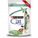 PURINA® CAT CHOW® STERILISED, за кастрирани котки над 1 година с Пиле и Патладжан, Мокра храна, Пауч в сос, 85g