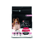 PURINA® PRO PLAN® Medium Adult Sensitive Skin  с OPTIDERMA за кучета с чувствителна кожа, суха храна, Сьомга, 3 kg