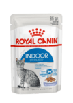 ROYAL CANIN INDOOR JELLY Пълноценна мокра храна с желе в пауч за котки в зряла възраст от 1 до 7 години, живеещи на закрито, 12x85g