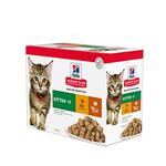 HILLS Science Plan™ Kitten Favorite Selection - Колекция от паучове, малки късчета в сос Грейви, за котенца до 1 година, 12 броя, с пилешко и пуешко месо