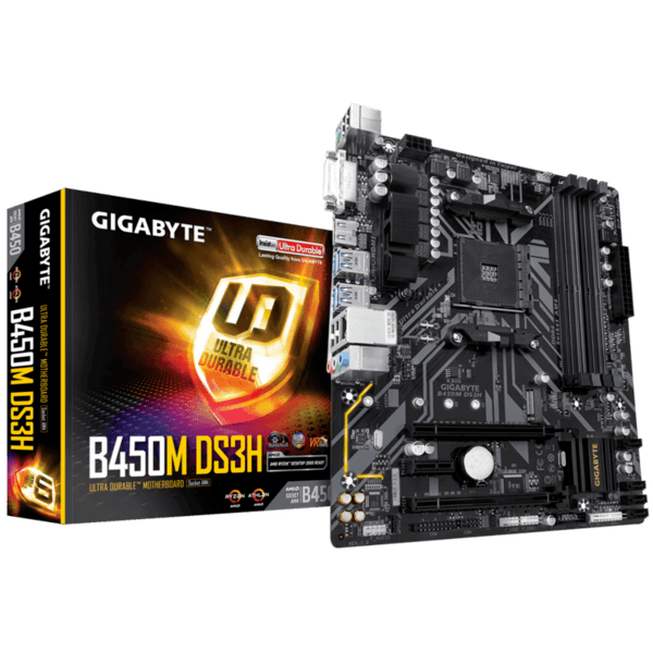 GIGABYTE B450M DS3H Socket AM4, 4 x DDR4, rev. 1.0 GIGABYTE B450M DS3H Socket AM4, 4 x DDR4, rev. 1.0