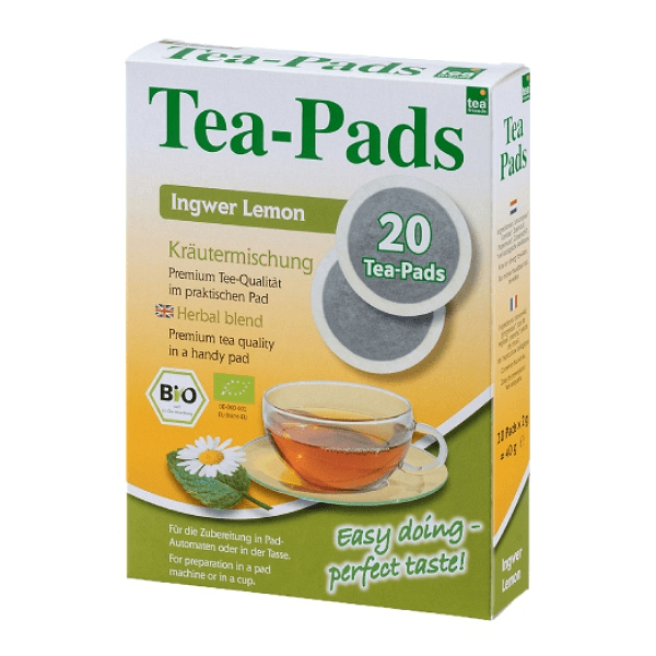 Tea-pads БИО чай Джинджифил и лимон 20 Senseo® съвместими дози