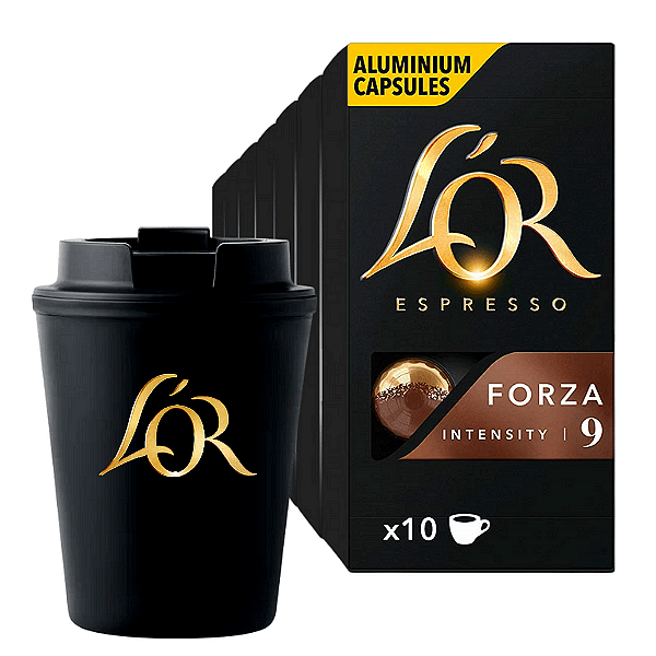 L'or FORZA 70 капсули + Термочаша