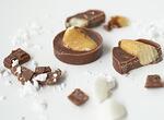 Шоколадови бонбони сърца с макадамия / без захар