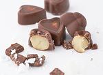 Шоколадови бонбони сърца с макадамия / без захар