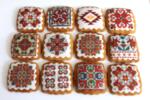 Етно сладки с българска шевица форма квадрат микс