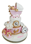 Декораторска торта за свето кръщение за момиче