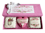 Кутия декорирани сладки Благодаря за грижите