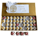 Луксозна кутия бонбони Честита златна сватба 50 години любов
