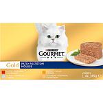 Purina Gourmet Gold храна за котки, асортимент с пастет, 4 бр. х 85 г (340 г)