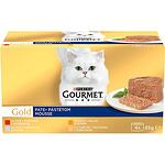 Purina Gourmet Gold храна за котки, асортимент с пастет, 4 бр. х 85 г (340 г)