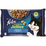 Purina Felix Sensation Pouch храна за котки с риба в желе, 4 бр. х 85 г (340 г)