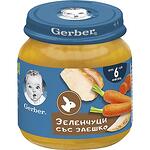 Gerber пюре зеленчуци със заешко, от 6-ия месец, бурканче