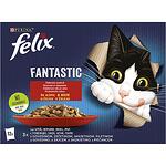 Purina Felix Sensation Pouch храна за котки месно меню, 12 бр. х 85 г (1.02 кг)