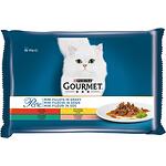 Purina Gourmet Pеrle храна за котки в зряла възраст, печено месо в сос, асортимент, 4 бр. х 85 г (340 г)