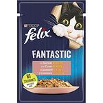 Purina Felix Fantastic храна за котки в зряла възраст, грил в желе, сьомга