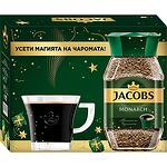 Jacobs Monarch промоционален пакет разтворимо кафе + подарък стъклена чаша (200 г)