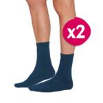Happy Foot памучни чоправи, 2 чифта, сини 75% (размер: 40 - 43)
