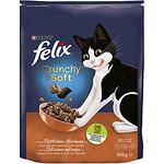 Purina Felix Crunchy & Soft храна за котки с пиле, пуйка и зеленчуци (950 г)