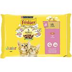 Purina Friskies Junior пауч храна за котенца с хапки пиле в сос, 4 бр. х 85 г (340 г)