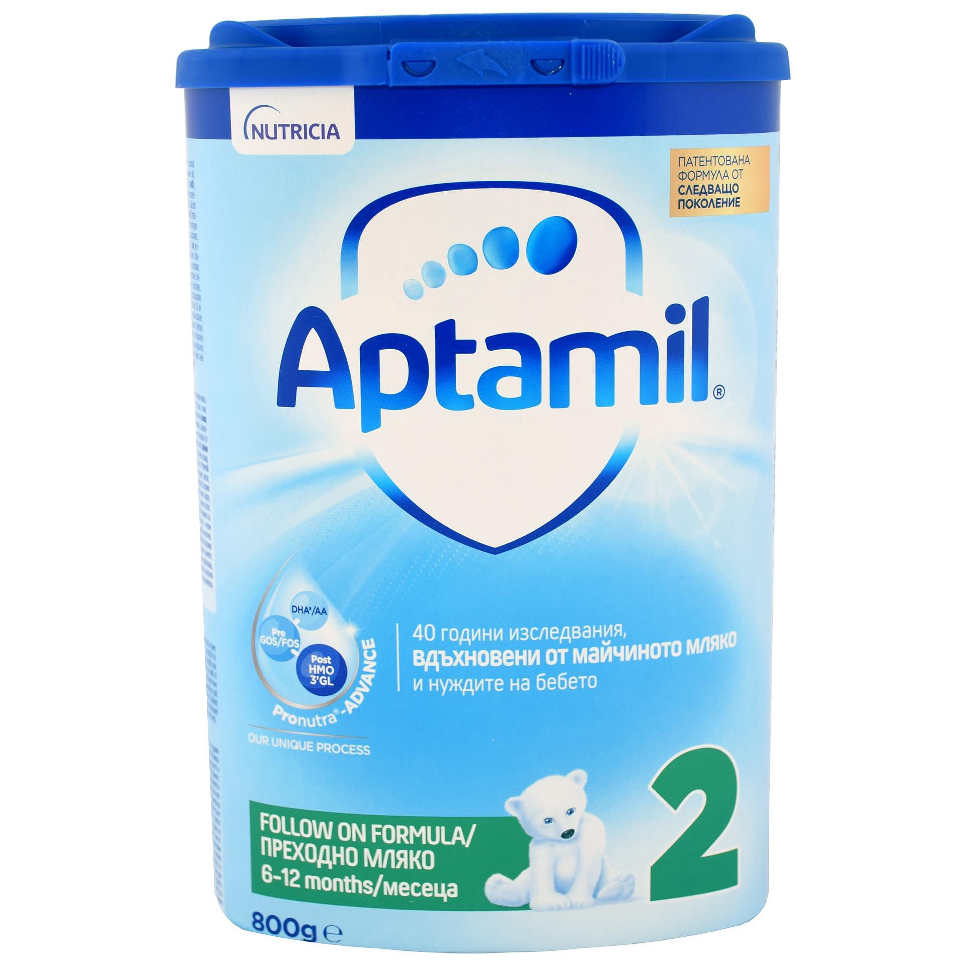 Aptamil Pronutra Advance адаптирано мляко 2 6 12 месеца 800 г
