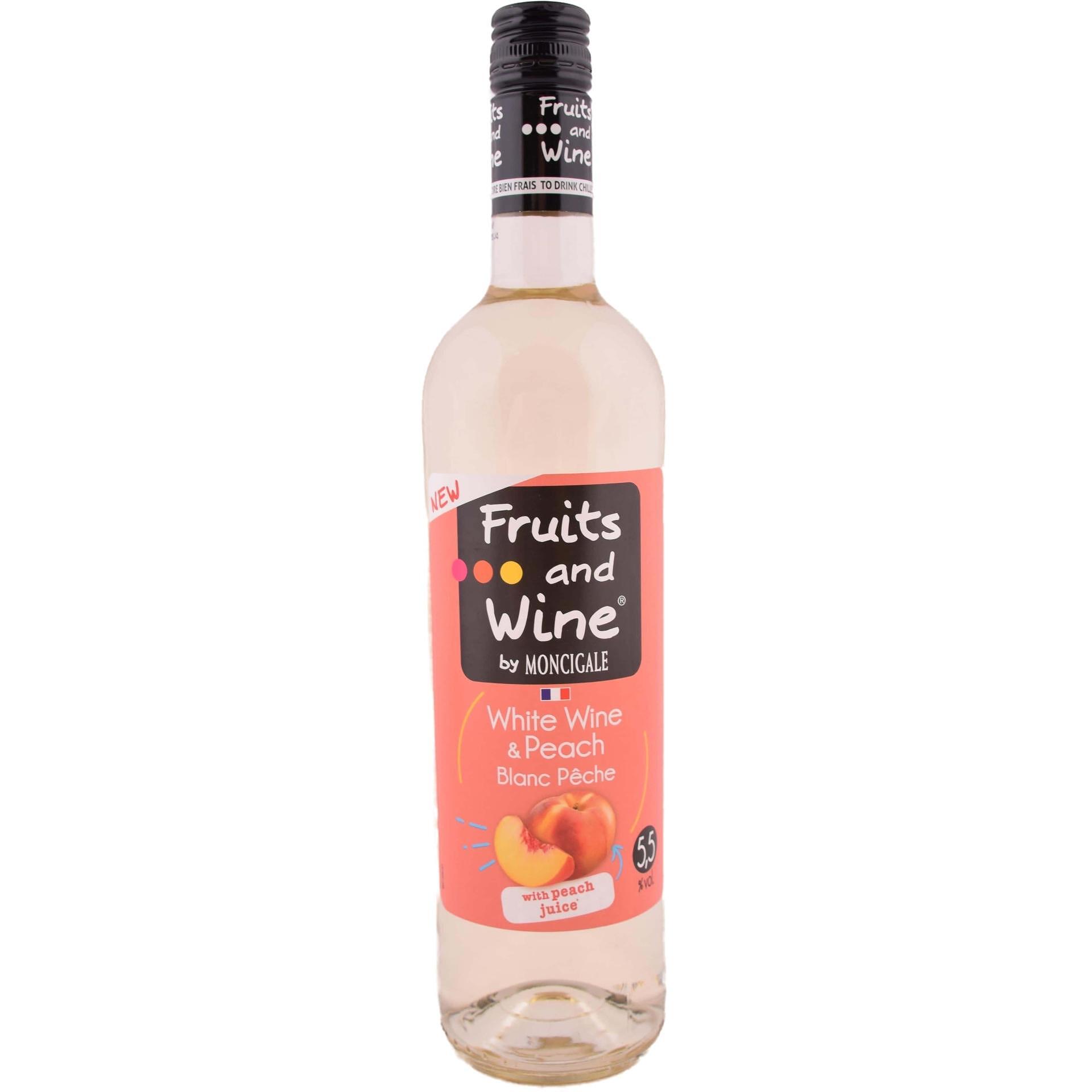 Fruits & Wine by Moncigale плодово бяло вино и бяла праскова 750 мл