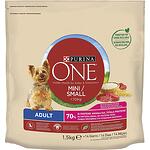 Purina One Mini говеждо с ориз, суха храна за кучета (1.5 кг)