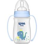 Wee Baby Classic Plus шише с дръжки и широк оребрен биберон, 250 мл (1 бр.)