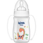 Wee Baby Classic Plus шише с дръжки и широк оребрен биберон, 250 мл (1 бр.)