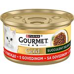 Purina Gourment Gold храна за котки с говеждо (85 г)